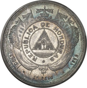 Republic. 1 peso 1882, Tegucigalpa.