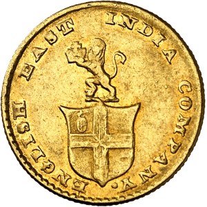 East India Company, présidence de Madras. 5 roupies ou 1/3 de mohur ND (1820).