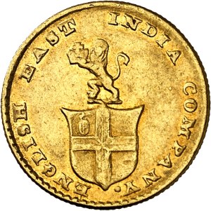 East India Company, Madras presidency. 5 rupees or 1/3 mohur ND (1820).