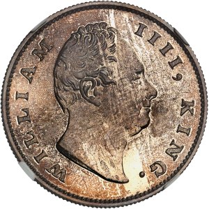 Guillaume IV (1830-1837). Roupie (one rupee), Flan bruni (PROOF) 1835 [restrike], Calcutta.