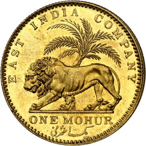Victoria (1837-1901). Mohur, légende continue 1841, Calcutta.