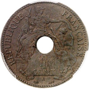 IIIe République (1870-1940). Essai-piéfort de 1 cent(ième) en bronze, Flan mat et Frappe spéciale (SP) 1896, A, Paris.