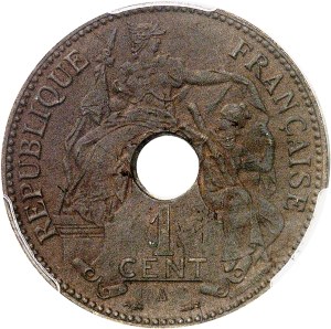 Third Republic (1870-1940). Test piece for a 1 cent bronze coin, Flan mat and Frappe spéciale (SP) 1896, A, Paris.