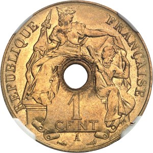 IIIe République (1870-1940). Épreuve de 1 cent(ième), en cuivre jaune 1911, A, Paris.