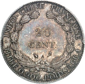Third Republic (1870-1940). 20 cent, different torch 1896, A, Paris.