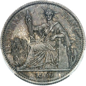 IIIe République (1870-1940). 50 cent(ièmes), Flan bruni (PROOF) 1889, A, Paris.