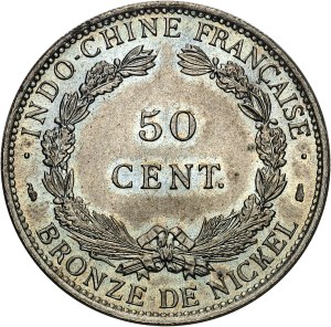 Provisional Government of the French Republic (1944-1946). Test of 50 cent(ièmes) in nickel bronze, Frappe spéciale (SP) 1946, Paris.