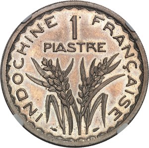 Provisional Government of the French Republic (1944-1946). Essai de 1 piastre, avec rameau simple, tranche striée et grourée, Frappe spéciale (SP) 1946, Paris.