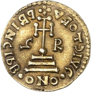 Bénévent (principauté de), Grimoald III comme Prince (792-806). Solidus, classe 2, légende rétrograde au revers ND, Bénévent.