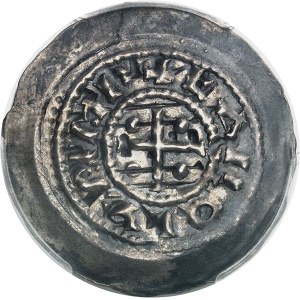 Italie (royaume d’), Charles III le Gros, Roi puis Empereur (879-881-887). Denier large, avec titulature impériale ND (881-887), Milan.