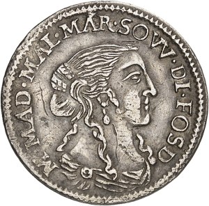 Fosdinovo (marquisate of), Pasquale Malaspina and his wife Maria Maddalena Centurioni (1663-1669). Twelfth of an ecu or luigini 1667, Fosdinovo.