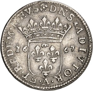 Fosdinovo (marquisate of), Pasquale Malaspina and his wife Maria Maddalena Centurioni (1663-1669). Twelfth of an ecu or luigini 1667, Fosdinovo.