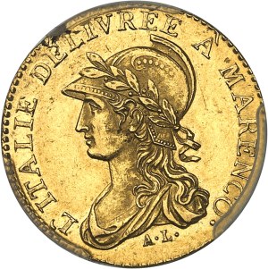 Gaule subalpine (1800-1802). 20 francs Marengo An 9 (1801), Turin.