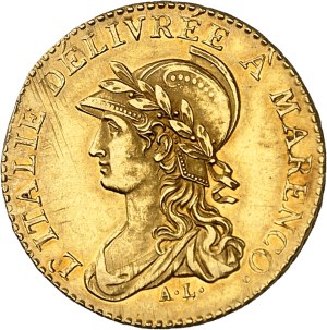 Gaule subalpine (1800-1802). 20 francs Marengo An 10 (1802), Turin.