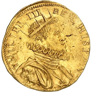 Milan (duché de), Philippe III (1598-1621). 2 doppie datée ou quadruple 1617, Milan.