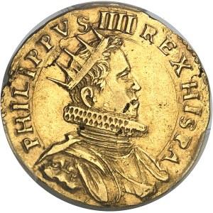 Milan (duché de), Philippe IV (1621-1665). Double doppia (Doppia da due ou quadruple) ND, Milan.