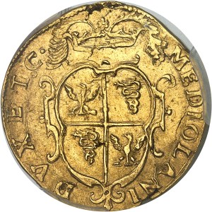 Milan (Duchy of), Philip IV (1621-1665). Double doppia (Doppia da due or quadruple) ND, Milan.