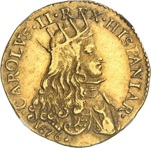 Milan (Duchy of), Charles II (1665-1700), Doppia 1676, Milan.