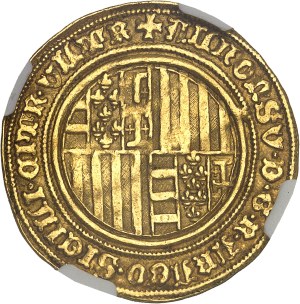 Naples (kingdom of), Alfonso V of Aragon (1442-1458). Alfonsin d'Or or ducaton (1 1/2 ducat) ND, Naples or Gaeta.