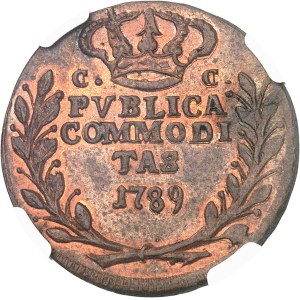 Naples et Sicile, Ferdinand IV (1759-1816). 3 tornesi 1789 P-CC, Naples.