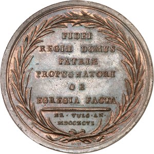 Naples and Sicily, Ferdinand IV (1759-1816). Medal, expedition of Neapolitan troops to Lombardy against the army of the French Republic, by N. Morghen 1796, Naples.