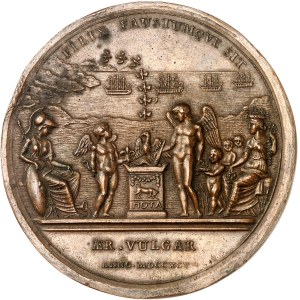 Naples et Sicile, Ferdinand IV (1759-1816). Médaille, Mariage du prince François, duc de Calabre, avec Marie Clémentine d’Autriche, par D. Perger 1797, Naples.