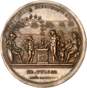 Naples and Sicily, Ferdinand IV (1759-1816). Medal, Marriage of Prince François, Duke of Calabria, with Marie Clémentine of Austria, by D. Perger 1797, Naples.