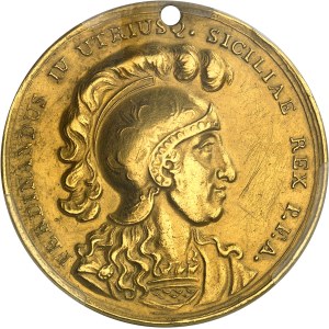 Naples et Sicile, Ferdinand IV (1759-1816). Médaille d’Or de la valeur militaire 1797, Naples.
