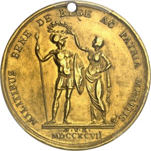 Naples et Sicile, Ferdinand IV (1759-1816). Médaille d’Or de la valeur militaire 1797, Naples.