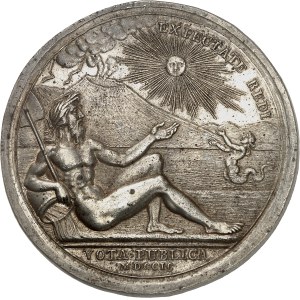 Naples et Sicile, Ferdinand IV (1759-1816). Médaille, Votes publics pour le retour du Roi à Naples, par D. Perger 1799, Naples.
