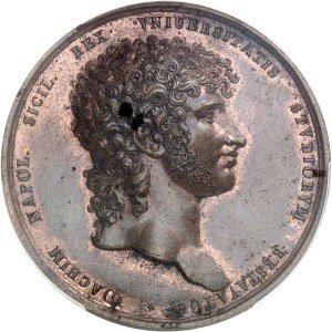 Naples, Joachim Murat (1808-1815). Medal, reorganization of the University of Naples 1811, Naples.