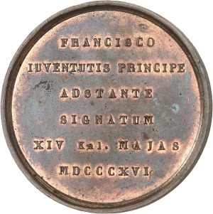 Naples, Ferdinand IV (1815-1816). Medal, Visit of the Duke of Calabria to the Naples Mint 1816, Naples.