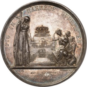 Naples, Ferdinand IV (1815-1816). Medal, death of King Ferdinand I (IV) of Bourbon, by V. Catenacci 1825, Naples.