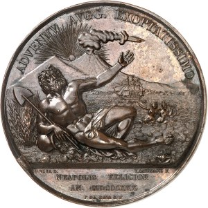 Naples and the Two Sicilies, Francis I (1825-1830). Medal, return of the royal family from their trip to France, by V. Catenacci 1830, Naples.