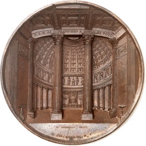 Naples and the Two Sicilies, Ferdinand II (1830-1859). Medal, completion of the Basilica of Saint Francis of Paola, by A. Cariello and T. Vernucci 1836, Naples.