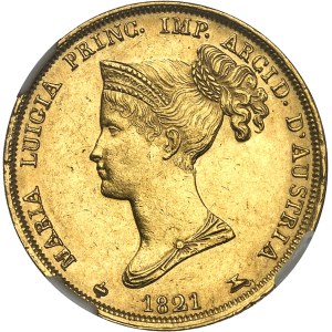 Parme, Marie-Louise (1815-1847). 40 lire 1821, Milan.
