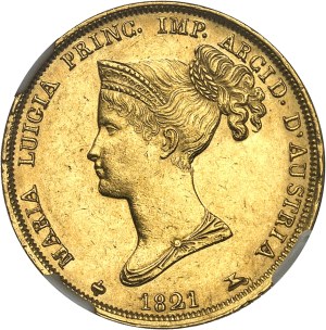 Parma, Marie-Louise (1815-1847). 40 lire 1821, Milan.