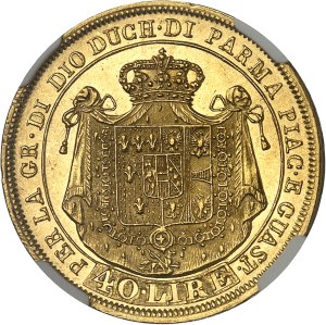 Parma, Marie-Louise (1815-1847). 40 lire 1821, Milan.