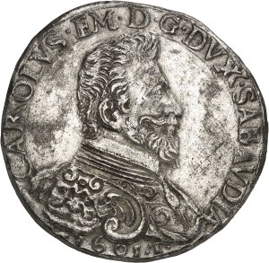 Savoy, Charles-Emmanuel I (1580-1630). Ducaton, 8th type 1601, T, Turin.
