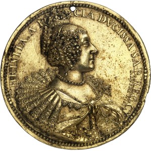Savoie, Victor-Amédée Ier (1630-1637). Médaille, Christine de France, par G. Dupré 1635, fonte ancienne, Paris.