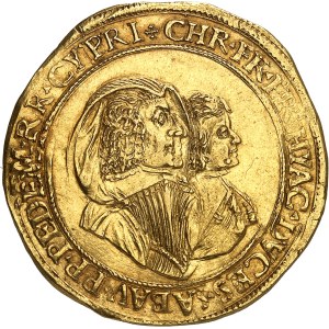 Savoie, François-Hyacinthe (1637-1638). Quadruple écu d’or, régence de Marie Christine de Bourbon ND (1637-1638), Turin.