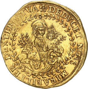 Savoie, François-Hyacinthe (1637-1638). Quadruple gold shield, regency of Marie Christine de Bourbon ND (1637-1638), Turin.