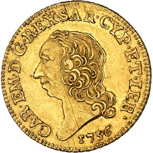 Savoie-Sardaigne, Charles-Emmanuel III, 2e période (1755-1773). Doppia (doppia nuova) 1756, Turin.