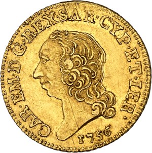 Savoy-Sardinia, Charles-Emmanuel III, 2nd period (1755-1773). Doppia (doppia nuova) 1756, Turin.