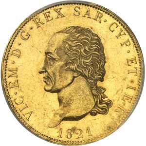 Savoie-Sardaigne, Victor-Emmanuel Ier (1814-1821). 80 lire 1821 L, Tête d’aigle, Turin.