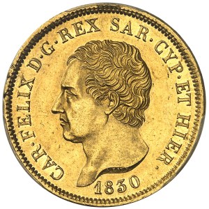 Savoie-Sardaigne, Charles-Félix (1821-1831). 80 lire 1830, ancre, Gênes.
