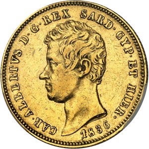 Savoie-Sardaigne, Charles-Albert (1831-1849). 50 lire 1836, Tête d’aigle, Turin.
