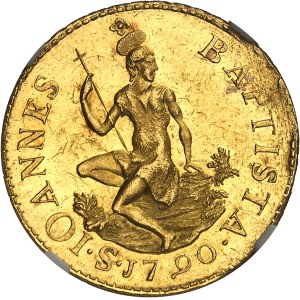 Toscane (Grand-duché de), Pierre-Léopold de Habsbourg-Lorraine (1765-1790). Ruspone (3 sequins) 1790, Florence.