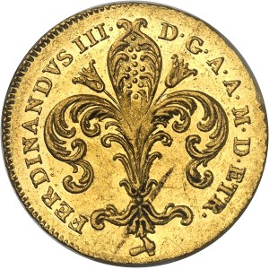 Toscane (Grand-duché de), Ferdinand III de Lorraine restauré (1814-1824). Ruspone (3 sequins) 1816, Florence.