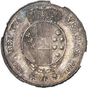 Toscane (Grand-duché de), Ferdinand III de Lorraine restauré (1814-1824). Demi-francescone (petit buste) 1820, Florence.